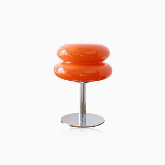 Orange Glass French Macaron Mid Century Modern Lamp