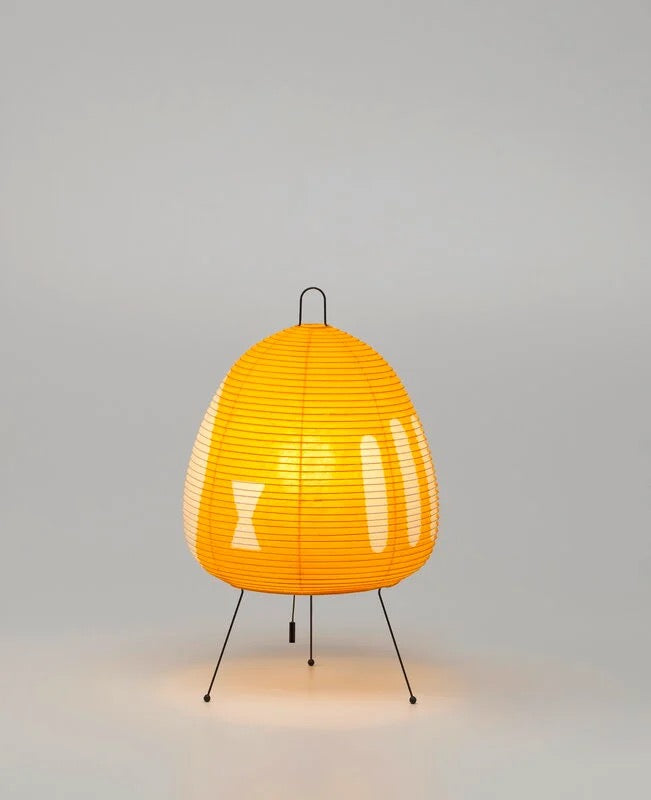 Akari Yellow Japanese Rice Paper Lantern Table Lamp 1AY