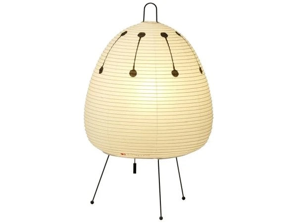 Akari White/Black Japanese Rice Paper Lantern Table Lamp 1AD