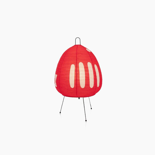 Red Japanese Rice Paper Lantern Table Lamp 1AR