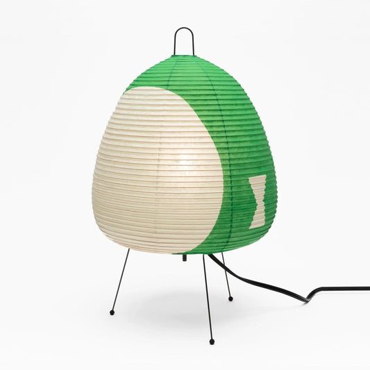 Akari Green Japanese Rice Paper Lantern Table Lamp Green 1AR